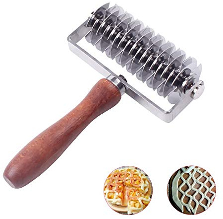 Acero inoxidable Pizza Enrejado Rodillo Galleta Pastel Pizza Pastelería Cortador Hobbing Herramienta para hornear