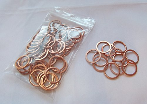 100 Stück Kupferringe Dichtringe Dichtung Kupfer 20x24x1,5 mm Din 7603 Form A
