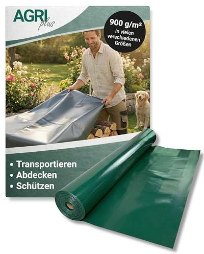 AGRI Plus Holzabdeckplane 900 g/m² I 1,5 x 20 m auf Rolle I wasserdichte & UV-beständige Heavy-Duty-Plane I Reißfest, robust & langfristig I Ideal für Brennholz, Garten & BAU
