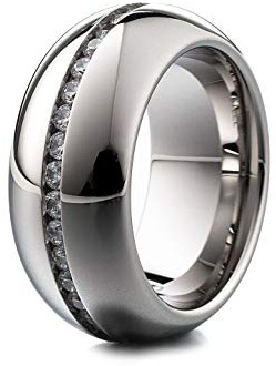 Heideman Ring Damen Sectra Edelstahl Zirkonia poliert | Funkelndes Geschenk für Frauen, Freundin oder Partnerin - alltagstauglich, pflegeleicht, anlauffrei und leicht zu tragen