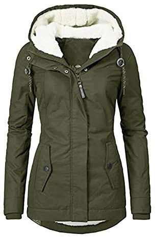 HHMY Parka de invierno para mujer, abrigo de invierno con forro, resistente al agua, parka gruesa de invierno, chaqueta acolchada, chaqueta cortavientos, chaqueta de invierno, S - 4XL