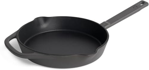 SPRINGLANE Gusseisen Bratpfanne Ø24 cm – emaillierte Gusspfanne, für alle Herdarten inkl. Induktion, backofenfest bis 300 °C, 2 l Volumen - Grau