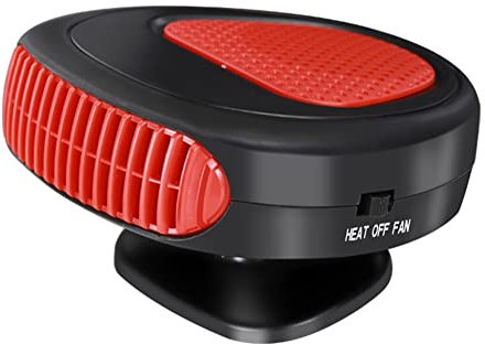 iSpchen Calefacción para coche, termoventilador portátil 12 V 150 W Enfriador de calentamiento rápido 2 en 1 descongelador del parabrisas del coche desempañador descongelador, enchufe encendedor