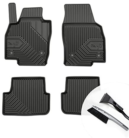 moto-MOLTICO Gummimatten Auto, 4-teiliges Set, Allwetter Gummi Fußmatten mit Rand, Antirutsch & Wasserfest Autoteppiche - passend für: Seat Arona, Ibiza V, VW Taigo, Polo VI, Skoda Fabia IV ab 2017