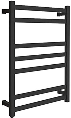 Scaldasalviette Scaldasalviette Scaldasalviette Intelligente Solo Elettrico,Radiatore Scaldasalviette Elettrico Per Bagno Piccolo Piatto Fissato A Parete 600 * 825 * 120Mm,Bianco,Nero Acciaio Inossida