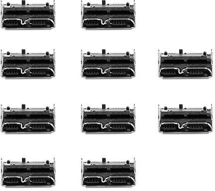 CY Lot de 10 connecteurs micro USB 3.0 10 broches femelle pour carte de montage SMT 5,2 mm de hauteur pour disque dur SSD USB