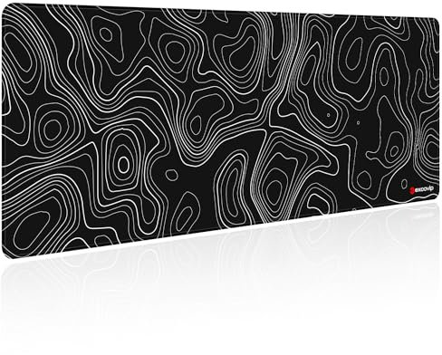 excovip Large Gaming Mouse Pad XL,Anti-Skid Mousepad Large Keyboard Mouse Pad Desk Mat with Stitched Edges (800x300mm, Black) 0155