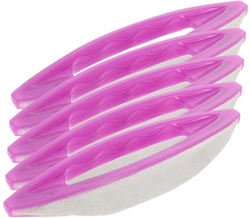 POPETPOP 5 Pièces Bande de Cire pour Ongles Pourpre, Outil de Polissage en Peau de Mouton Synthétique, Léger et Portable pour Usage à Domicile