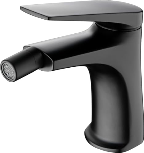 Mice - Robinet mitigeur pour bidet fabriqué en laiton - Robinets WC adaptés pour eau froide/chaude - Robinetterie de bidet noir mat - BDD055-2NG