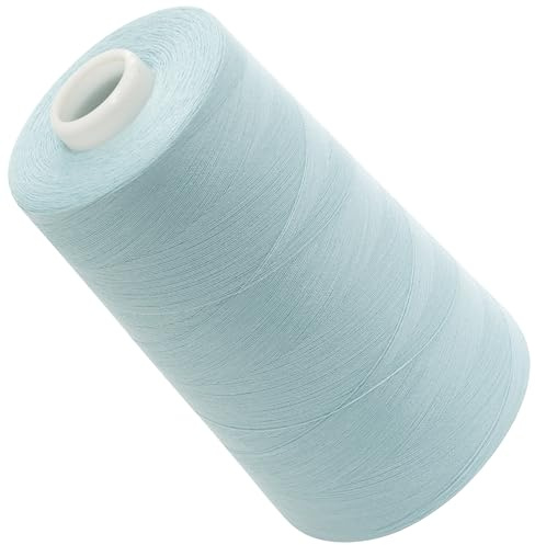 AERZETIX - C72725 sytrådspole 120 (40/2) 4 000 m - polyester - blå ljus kricka - skräddarsy sy rep rep kläder lädervaror