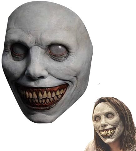 Kimuwote Halloween Maske Horror Totenkopf Maske, Creepy Party Festa Latex Masken für Karneval, Mottoparty, Halloween, Cosplay