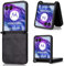 EASSGU Phone Case for Motorola Moto Razr 50 Ultra (6.9 Inches) Flip Folio PU Leather Magnetic Switch Phone Cover, [3 Card Slots] [1 Wallet] Stand Phone Case - Black