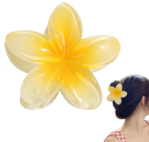 Clips De Garras De Flores, Pinzas De Pelo Flores Hawaianas, Clips De Pelo De Flor Colores Pinzas, Antideslizantes Pinzas Para El Cabello Con Flor De Huevo De Sujeción Fuerte Para Diario, Fiesta