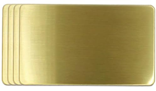 Zghhc 4 Stück Metall-visitenkarten, 85 X 54 Mm, Edelstahl, Leere Visitenkarten, Leere Karten Für, Büro, DIY-namenskarte