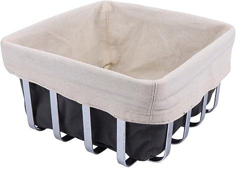 Ciieeo Stainless Steel Bread Basket Top Airtight Fruit Storage Bin Tableware Organizer Square