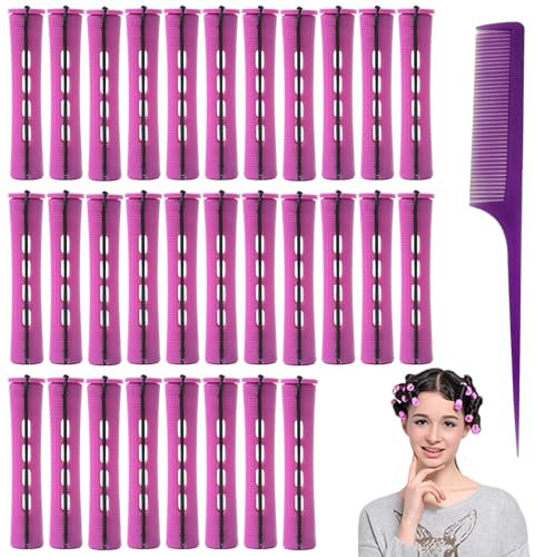 Complete Perm Set - Light Curls Without Heat, Smaller Curls with Curling Iron, Curler for Perms, Small Curlers, Overnight Curlers, Papilots, Lace Paper for Perm