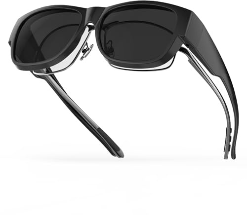 Goiteia Polarisierte Überzieh-Sonnenbrille für Damen und Herren, 1.1% Reflexionsverminderung für besseren Schutz vor seitlicher Blendung, 100% UV400-Schutz