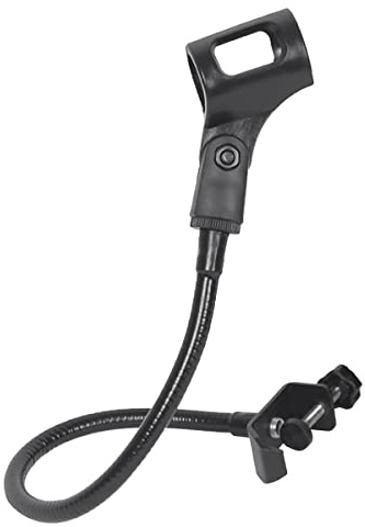 Gosera Support de Micro à Col de Cygne Pince à Col de Cygne Flexible à 360 Degrés Support de Microphone à Col de Cygne Flexible Support de Bras de Micro de Bureau Réglable avec Clip