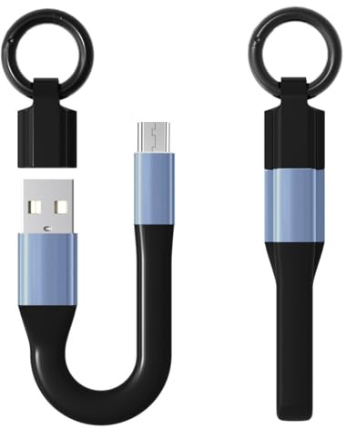 SAMERIO High-Tech Gadget Micro USB Chargeur Porte-Clés Câble de Charge Court Portable Voyage Rapide Transfert de Donnée for Andriod