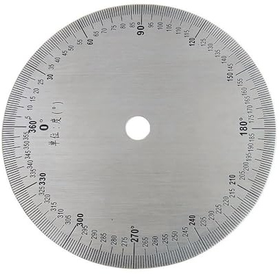 1 Stück Zifferblatt Edelstahl Winkel Zifferblatt 360 Grad Winkelmesser Runde Zubehör (As Shown, 90X8X2MM)