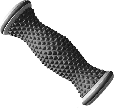 Foot Massager Roller with 52 Enhanced Massage Points - Senshuomy Deep Tissue Foot Roller, Arch Support & Pain Relief - Dual Arc Design Feet Massager for Home/Office Use(Blcak)