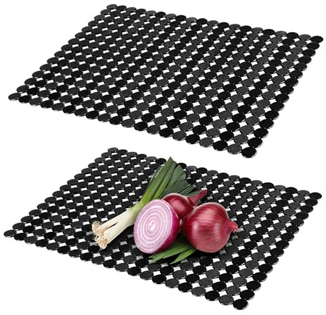 2 Pièces Tapis pour Évier, 40x30 cm Protection d'Évier en PVC pour Cuisine, Tapis d'Évier Ajustable et Découpable pour la Protection de la Cuisine
