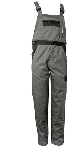 Planam 1224048 Tristep Latzhose, Grau/Schwarz, Größe 48