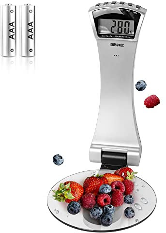 Duronic KS4000 Kitchen Scales with 3 kg Capacity | Wall Fixings | Timer | Large Digital Display | Tare Weight Adding Function | Ideal for Baking or Postal Scale