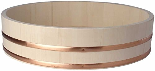 Hangiri 半切 Holzschüssel für Sushi Reis Ø 60 cm/H 16 cm Holzbottich