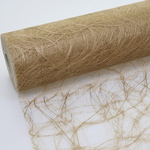 Sizoweb Tischband - 25 Meter Rolle + 300 Mini-Dekodiamanten Gratis (30cm Breite, Dunkelgold)