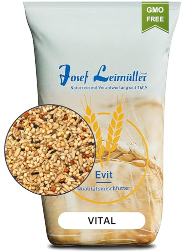 Leimüller Wellensittichfutter Vital 25 kg Wellensittiche Sittiche Vögel | Sittichfutter, Vitalmischung, staubfrei, ohne Zusatzstoffe, Österreich