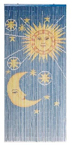 TACHILC Sun & Moon Beaded Curtain for Doorway - 90-Strand Door Beads - Hanging Bead Curtain 35.5 x 78 for Doors & Closets