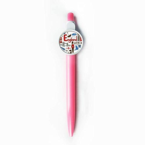 DIYthinker England Love Heart UK National Flag Retractable Ballpoint Roller Ball Pen Blue