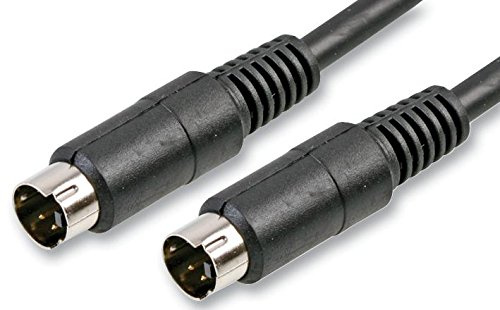 PRO SIGNAL PSG00165 4 Pin Mini-DIN (S-VHS) Male to Male Lead, 1m Black