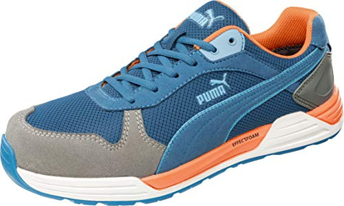 Puma - Zapatillas de Seguridad S1P ESD HRO SRC Frontside Azules, Talla 44
