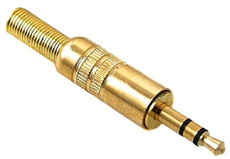 CABLEPELADO Connettore Audio Jack 3,5 mm Maschio Stereo | Connettore TRS | per saldatura fai da te | Compatibile con PS5 / PS4, Cuffie, Altoparlante, PC, Cellulare | Oro | 3,5 mm Maschio | Nichel