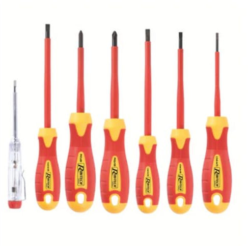 SET DI 7 CACCIAVITI DA ELETTRICISTA 2,5-4 - 5,5-6,5 - PH1 PH2