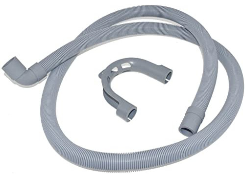 Ufixt Fits Compatible Dishwasher Outlet Drain Hose 90° Bent End 22mm with Hook For Miele