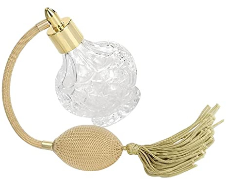 HEALLILY 1 botella de perfume de cristal vacía de 80 ml reutilizable vintage para mujeres, herramienta de maquillaje