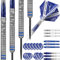 Unicorn World Champion Natural Dartpfeile, blau/Silber, 24 g