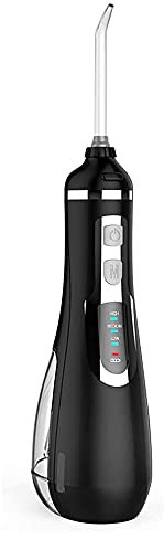 NCRD Irrigatore orale portatile del flosser dell'acqua con 3 modalità, 4 punte del jet sostituibili, detergente for i denti impermeabili ricaricabili for la casa e il viaggio -200ml serbatoio staccabi