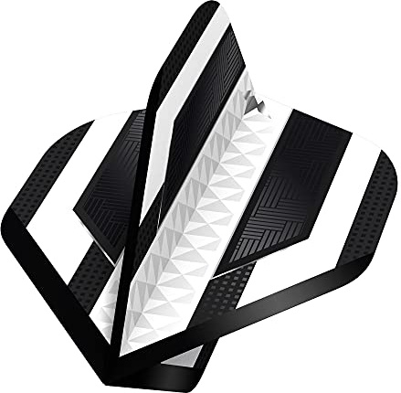 Mission Darts Flights Temple Standard Nr. 2, extra stark, 100 Mikron, Spot, UV, Weiß, 10 Sets mit 3 Flights (10 x F3356)