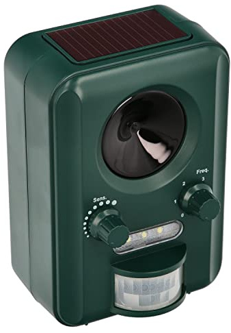 Ahuyentador Ultrasonidos Animales Funcionamiento Solar/USB. Ahuyenta Roedores, Ratones, Gatos, Perros, Aves, Pajaros, Etc