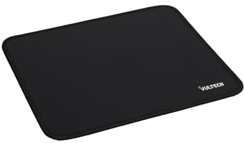 VulTech MP-05MBK - Tappetino Gaming Mouse/Tastiera, Mousepad M 280x195 Nero Superficie Idrorepellente, Base in Gomma Antiscivolo Cuciture Rinforzate Anti-Sfilacciamento Design ultra Resistente