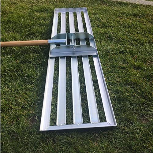 SattesGrün® | XXL Profi Rasenrakel | Rakel zum Sanden, Abziehen, Levelingrake, Flächenebner, Leveler, Lawnleveling 100x26 cm (ohne Stiel)