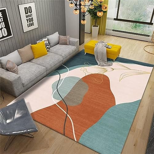 RUGMRZ Teppich Kuschelig Abstrakte Geometrie Teppich auslegeware Balkon Dekoration Room decor140X200cm