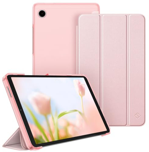 Fintie Funda para Samsung Galaxy Tab A11 8.7 Pulgadas 2025 / A9 8.7 Pulgadas 2023, Ultra Delgada Carcasa con Parte Trasera Translúcida para Samsung Tablet A9 8.7 SM-X110/X115/X117, Oro Rosa