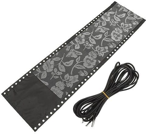 MUCKLILY Lounge Schaukelsessel Schwarz Ersatzbezug aus Stoff und Schwamm für Klappsessel und Strandstuhl für Camping und Garten