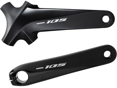 Shimano 105 FC-R7000 Kurbelgarnitur, ohne Kettenblatt, schwarz, 175 mm, 11-Gang, 110 BCD, Hollowtech Kurbelarme, Hollowtech II Spindelschnittstelle,