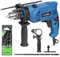 G LAXIA Perceuse à percussion 550W 3000RPM, poignée rotative 360 °, Mandrin réglable de 13 mm, mètre de profondeur, marteau perceuse fonctionne 2 en 1, perceuse puissante vitesse variable